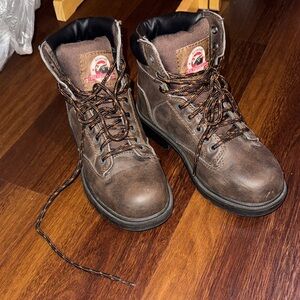 Brahma Dark Brown Leather Men’s  Boots Steel toe boots